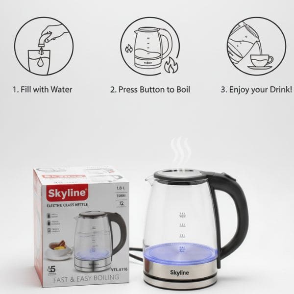 Skyline Glass Electric Kettle VTL-4116 ( 1.8 L )