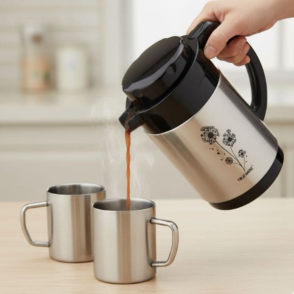 Trueware Bon Voyage 800 – Jug with Stainless Steel 2 Mugs