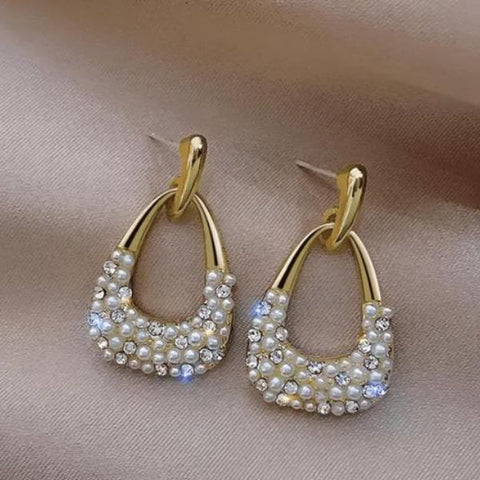 Golden Halo Alloy Stud Earring Women & Girls