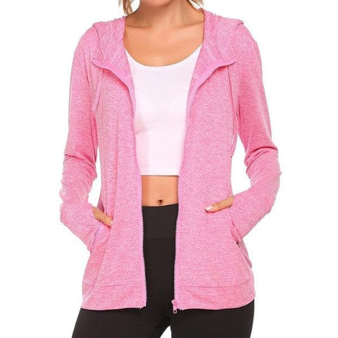 Women’s Lightweight-– Casual Sportswear with Pockets & Hood