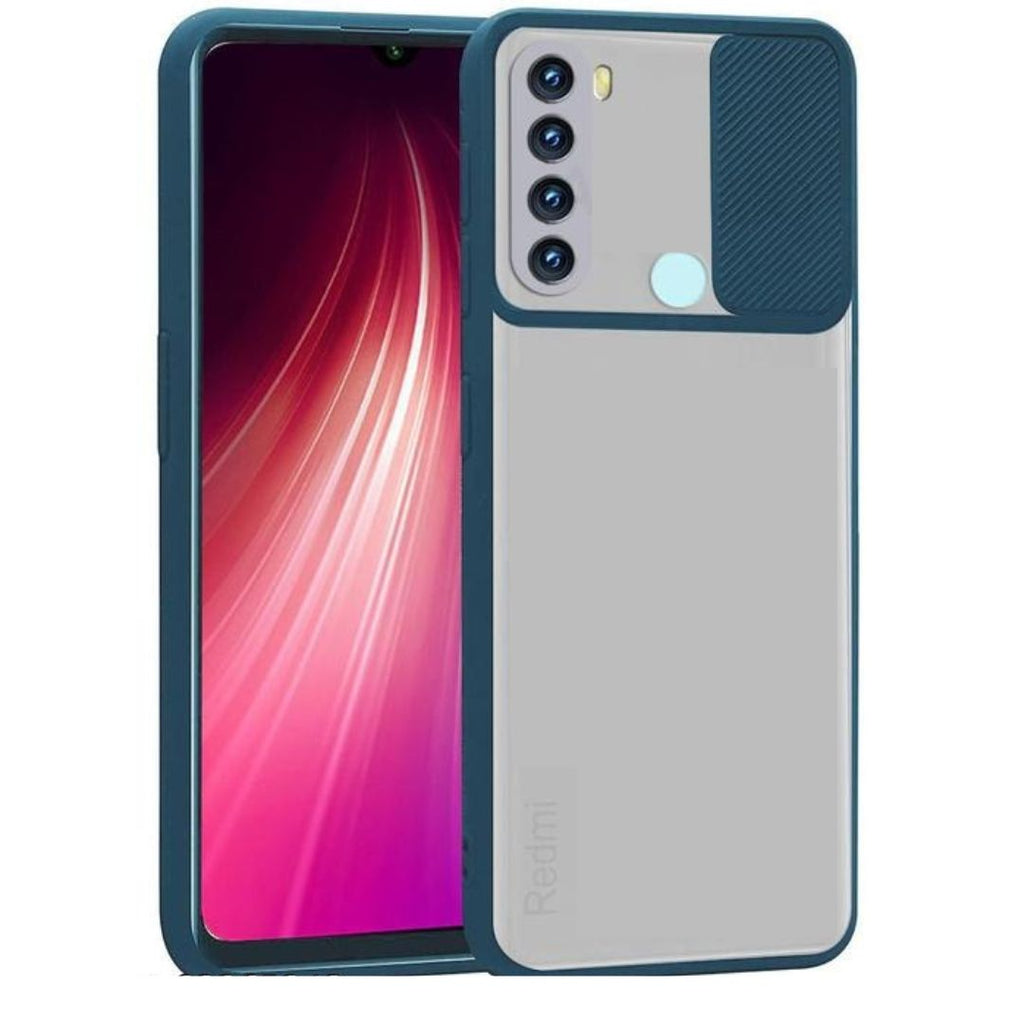 Redmi Note 8 -Premium Shockproof Back Cover with Sliding Camera Protector