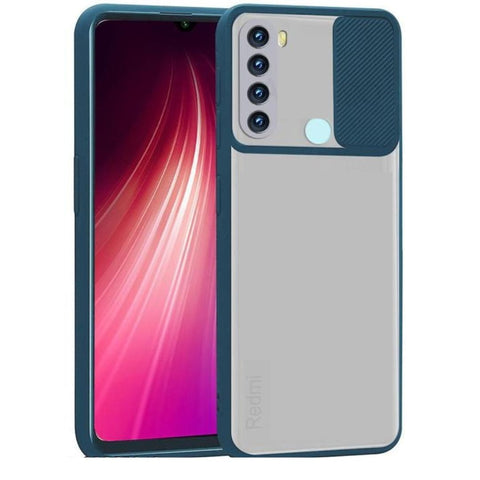 Redmi Note 8 -Premium Shockproof Back Cover with Sliding Camera Protector