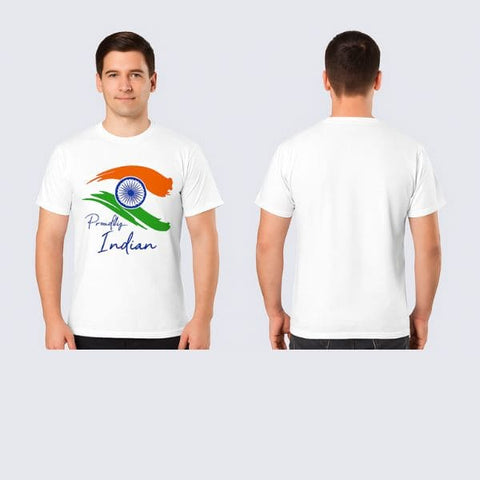 Special Independence Day T-Shirt for Men – White Polyeste