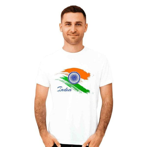 Special Independence Day T-Shirt for Men – White Polyeste