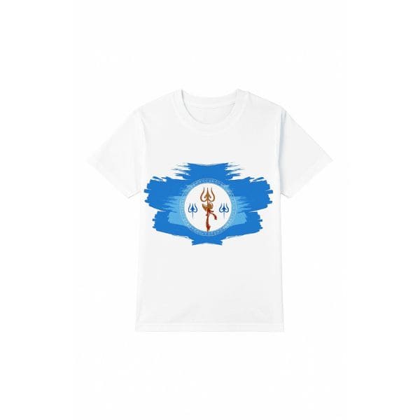 Premium Polyester Blend Shiva Trishul T-Shirt – Spiritual, Yoga & Casual Wear