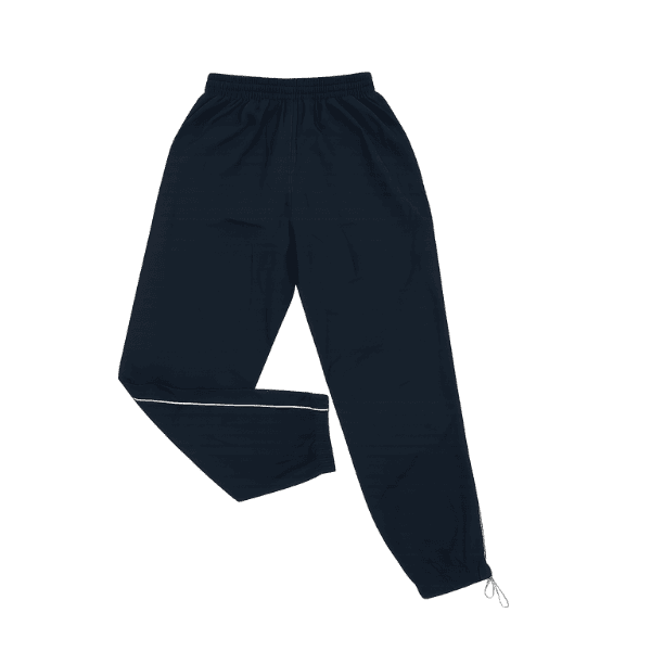 Men’s Blue Track Pants – Sportswear with Side Piping & Elastic Waist