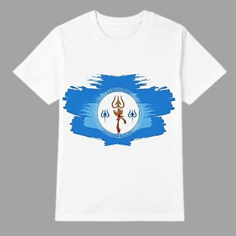 Premium Polyester Blend Shiva Trishul T-Shirt – Spiritual, Yoga & Casual Wear