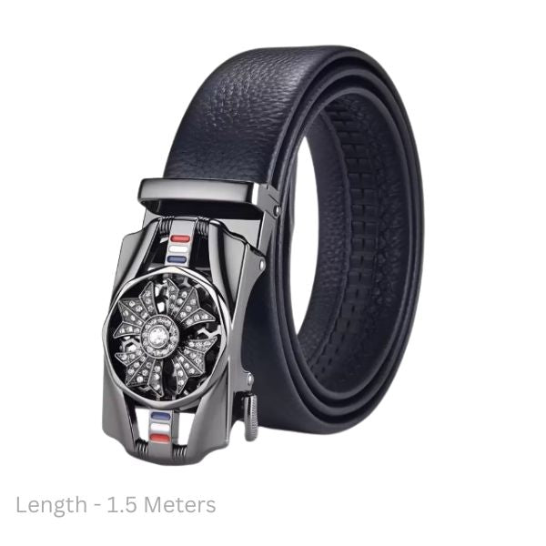 Men’s Casual & Formal Black Belt – Stylish Designer Buckle