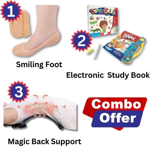 Combo :: Smiling Foot + Electronic Study Book + Magic Back Support(Free Stationery Kit Set) - My Store