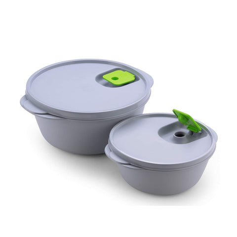 Micro Dynasty Containers With Air Vent Lid ( 1 Big & 1 Small )