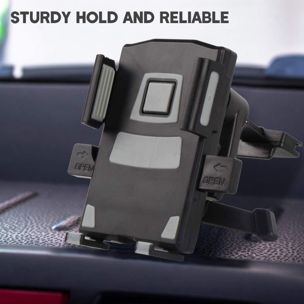 Vent Mount Phone Holder (Black) – Universal Car Air Vent Mobile Holder