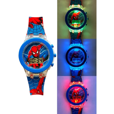 Color Glowing Digital Watch Multi Light Design Trendy For Kids