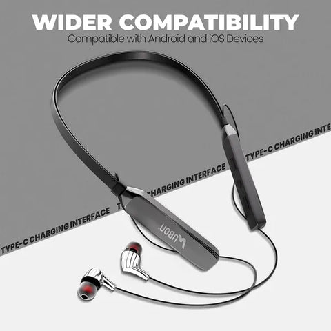 UBON CL-625 Bluetooth Headphones Earphones 5.0 Wireless Headphones with Fast Charging, 25 Hours Playtime, Lightweight Neckband