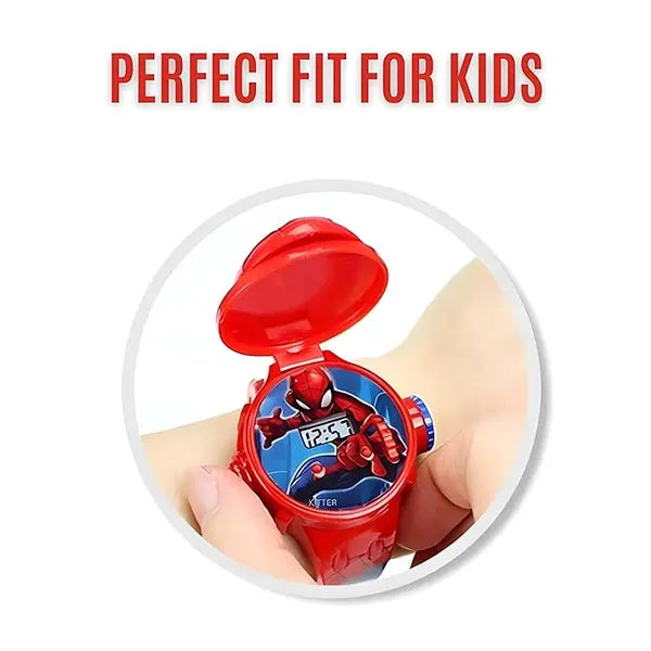 Cartoon Children’s Adjustable Digital Projection Watch 6 Pictures with Electronic Watch