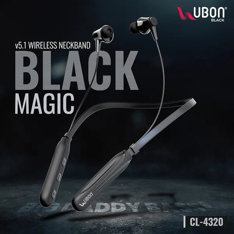 UBON CL-4320 Wireless Neckband Bluetooth v5.1, 40 Hours Playtime,