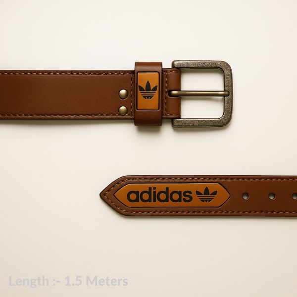Men’s Casual Adidas Brown Belt – Premium Synthetic Leather