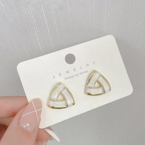 Korean Trinagle Shape Earring Set Alloy Earring Set, Stud Earring