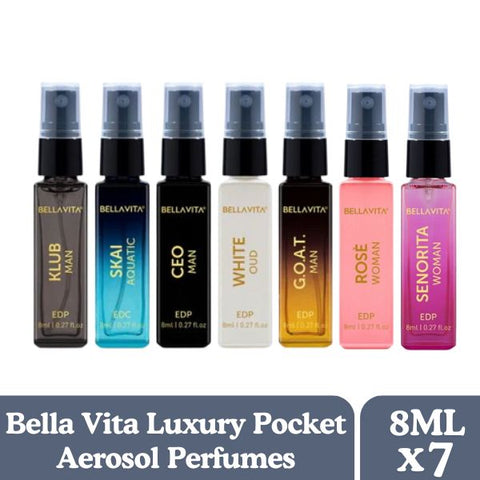 Bella Vita Luxury Pocket Aerosol Perfumes