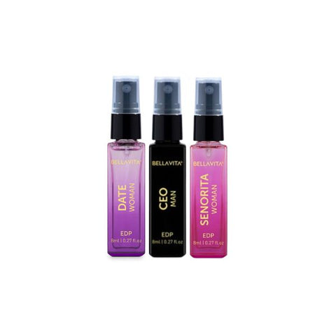 Bella Vita DATE WOMAN, CEO MAN, SENORITA WOMAN, Luxury Pocket Aerosol Perfumes ( Pack Of 3 )