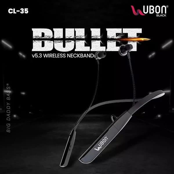 UBON Bullet Series CL-35| Wireless Neckband Earphones| Extra Battery