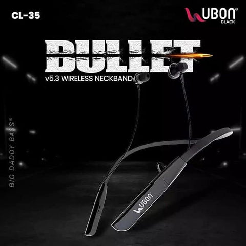 UBON Bullet Series CL-35| Wireless Neckband Earphones| Extra Battery