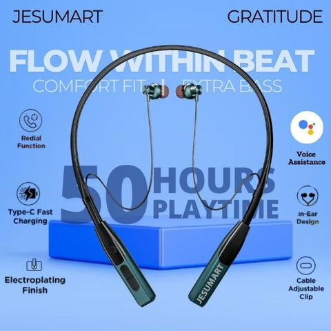 GRATITUDE Bluetooth 200 Mah Long Lasting Battery Comfort Fit Neckband