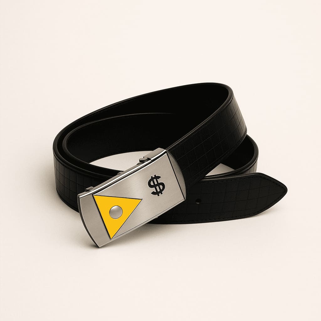 Urban Edge Classic Black Formal Belt for Men (Premium Synthetic Leather)