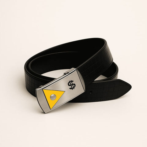 Urban Edge Classic Black Formal Belt for Men (Premium Synthetic Leather)