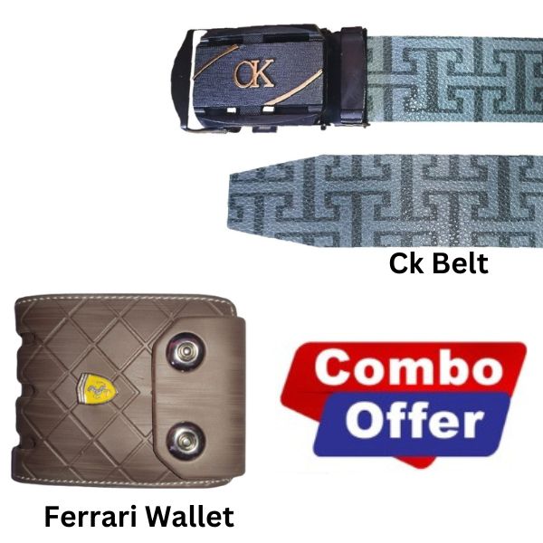 Combo : Ck Belt + Ferrari Wallet