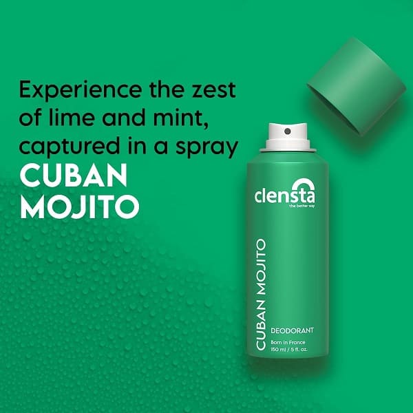 Clensta Body Spray Cuban Mojito Deodorant Long Lasting Perfume & All-Day Freshness For Men & Women