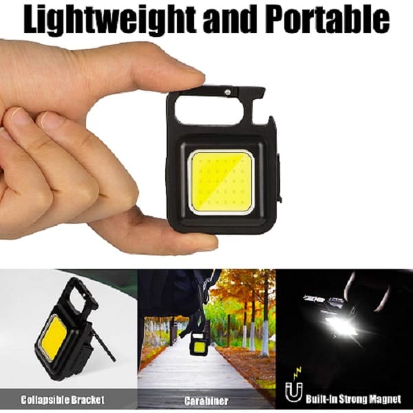 COB Rechargeable Torches & Portable Keychain Flashlight - My Store