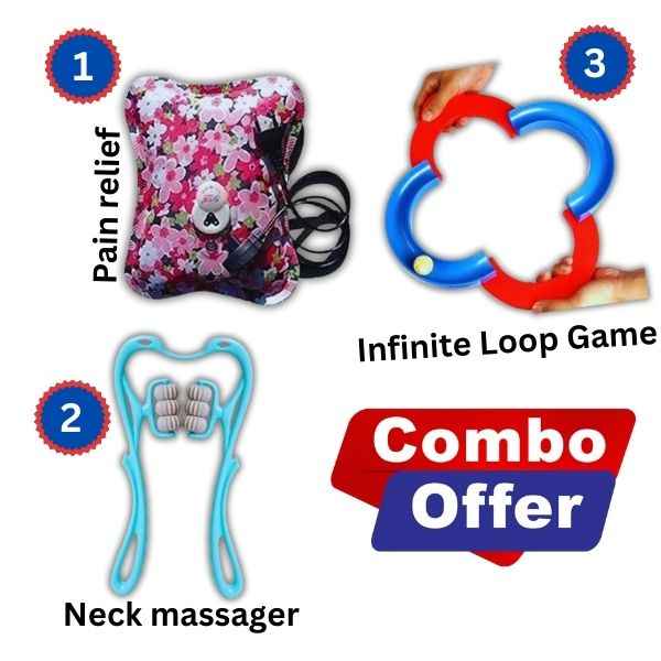 Combo :: Pain Relief + Infinite Loop Game + Neck Massager(Free Gel Pain Relief Beg) - My Store