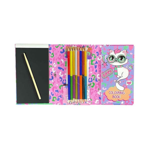 Craft Drawing Coloring Book Theme with 8 Color Pencils - My Store