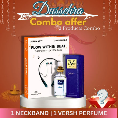Dussehra Combo Offer – Jesumart Neckband & Versh Perfume ( Gift Pack)