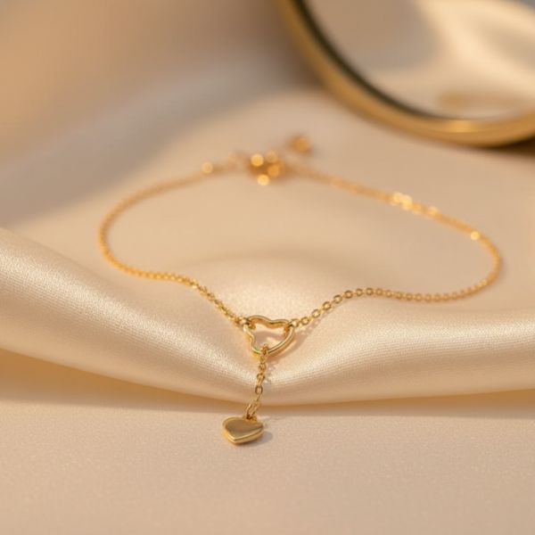 Delicate Golden Heart Chain – Minimalist Love Jewelry for Women