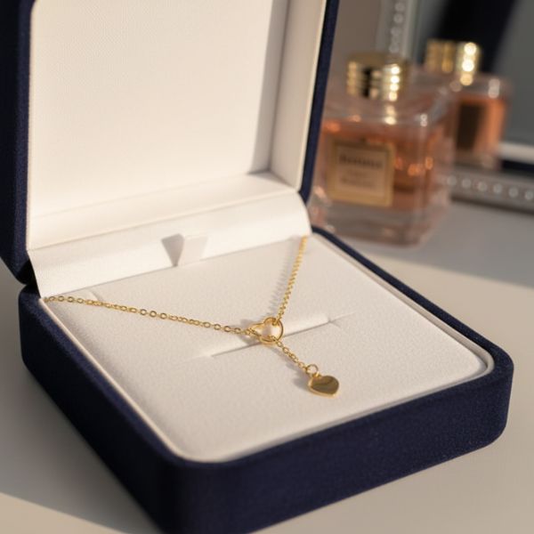 Delicate Golden Heart Chain – Minimalist Love Jewelry for Women