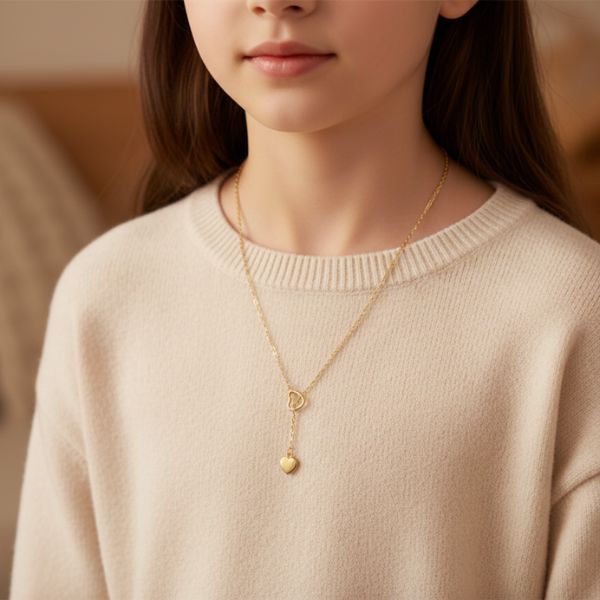 Delicate Golden Heart Chain – Minimalist Love Jewelry for Women