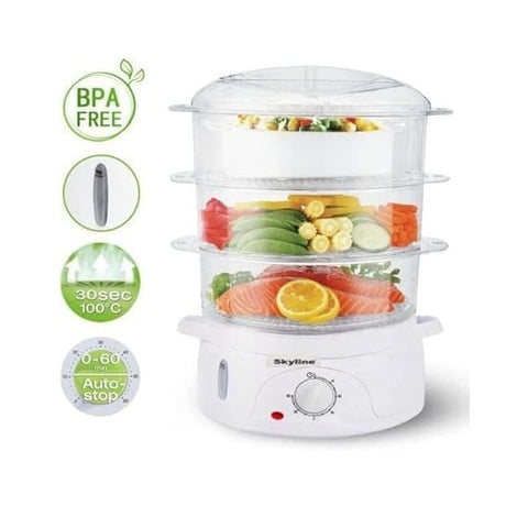 Food Steamer 3 Layer Skyline VT-7063 800-Watt - My Store