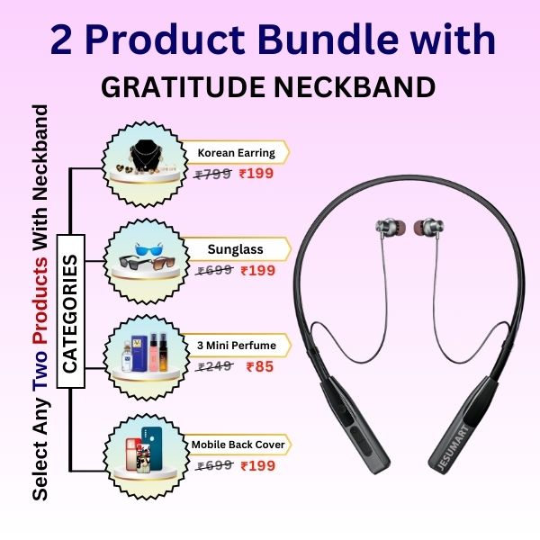 GRATITUDE Bluetooth 200 Mah Long Lasting Battery Comfort Fit Neckband