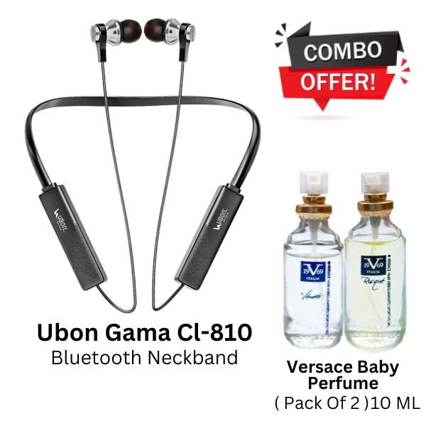 Combo :- UBON Gama CL-810 Neckband + Versace Baby Perfume 10 ML Pack Of-2