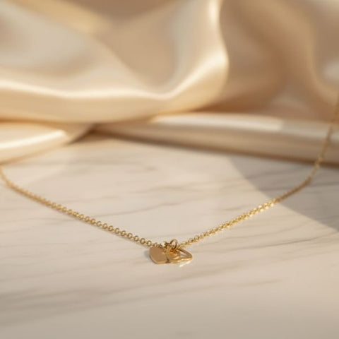 Elegant Golden Heart Pendant Necklace – Dainty Everyday Love Jewelry