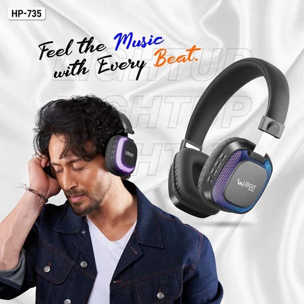 UBON HP-735 Wireless Bluetooth Headphones| 50 Hours Playtime |Deep Bass