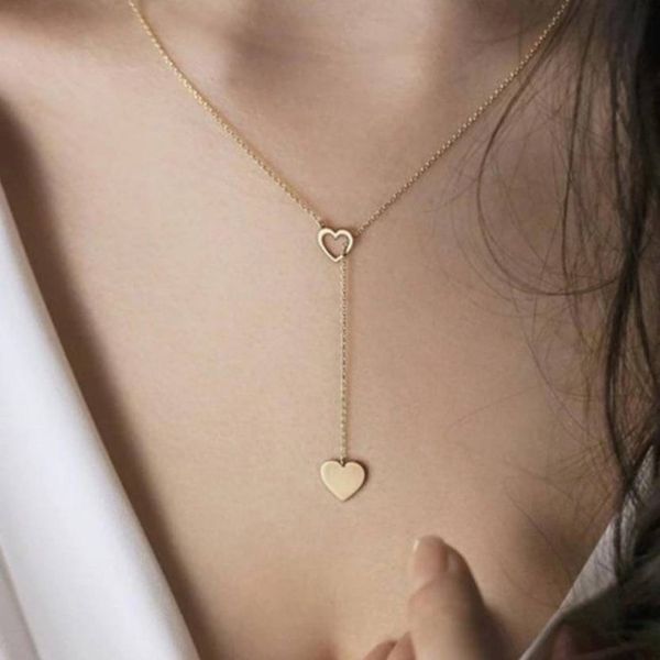 Stunning Heart drop down Pendant Necklace for Women