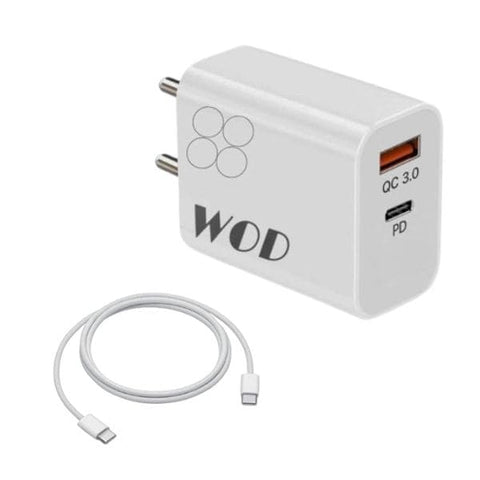 WOD 20W Fast Charger High-Speed Power Delivery with Adapter and USB