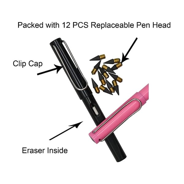 Everlasting Inkless Pencils Portable, Refillable & Replaceable