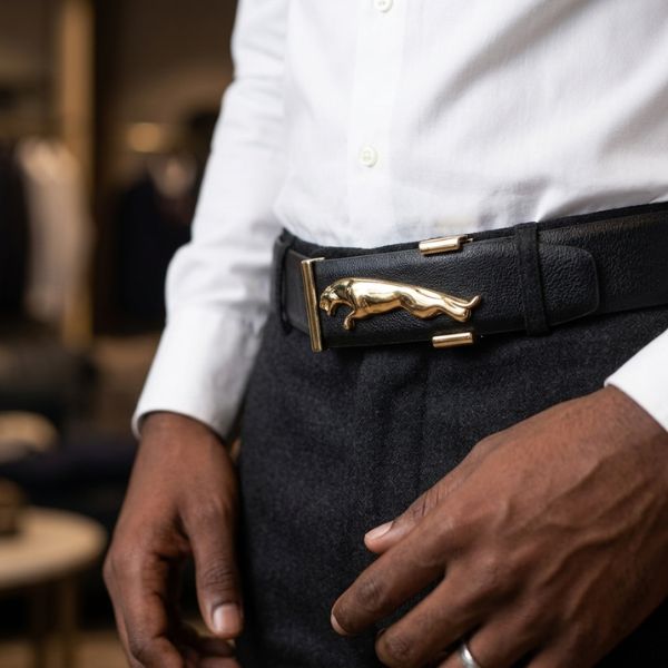 PACK OF 2 :- Men’s Jaguar Black Belt – Stylish & Durable Casual Wear Accessory