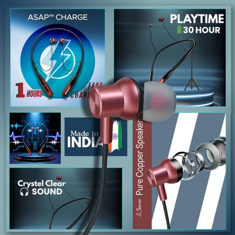 PACK OF 2| Neckbands Jesumart Gratitude Bluetooth Neckband – Long Playtime, Deep Bass