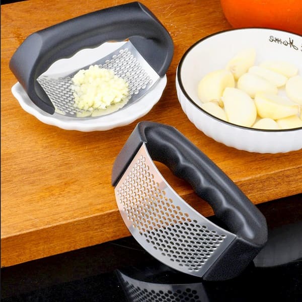 Combo :: Garlic Press Rocker + Slicer and Cutter + Push Chopper (Free 2 Engage Pocket Perfume) - My Store