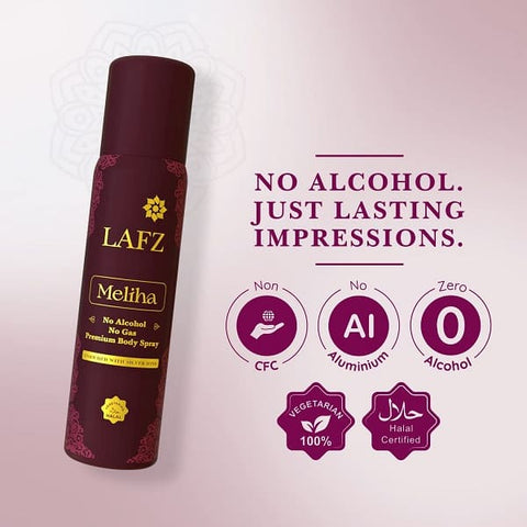 Lafz Meliha, No Alcohol No Gas, Premium Body Spray For Women