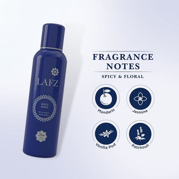 Lafz ( kayani dastoor + Rhuz khos + Nabil ) No Alcohol Deodorant Body Spray For Men, 150 ml ( Pack Of 3 )